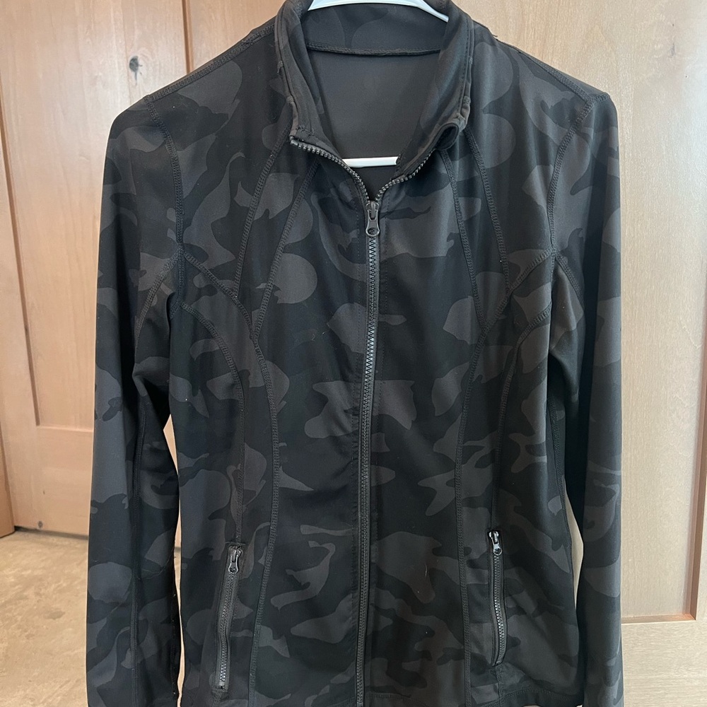 Women's Black Camouflage Bomber Jacket